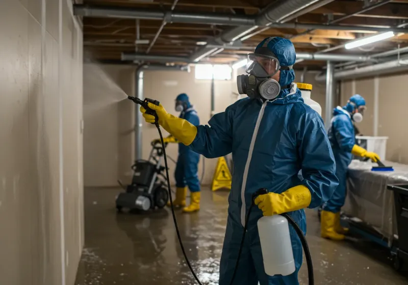 Basement Sanitization and Antimicrobial Treatment process in DeKalb County, IN