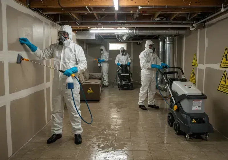 Basement Moisture Removal and Structural Drying process in DeKalb County, IN